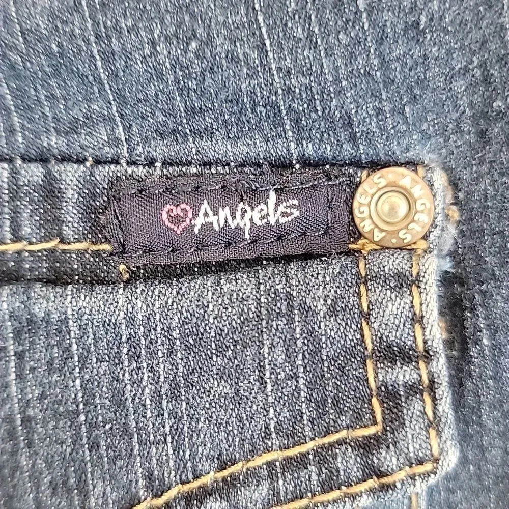 Angels Bermuda blue denim stretch jean shorts Women's Size 16 - Picture 7 of 13